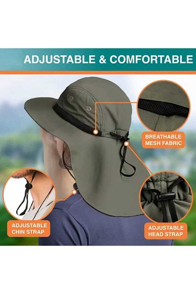 Betülce MEN'S SAFARI LEJYONER MICRO FABRIC MESH HAT