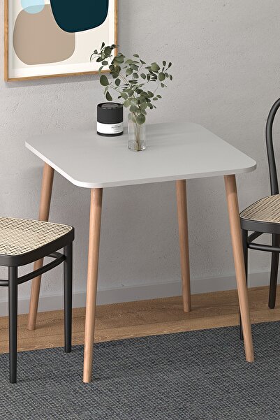 Monte Sehpa Kare Mutfak Masası 70x70 Beyaz