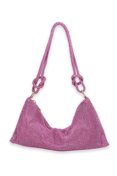 Sun Pieces Pink Stoned Marla Shoulder Bag
