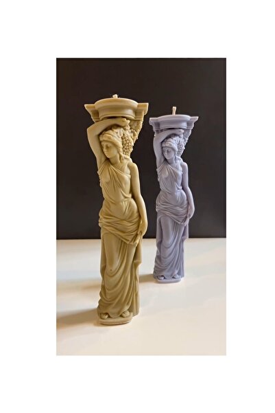 HogART Design Yunan Kadın Heykel Mum Silikon Kalip