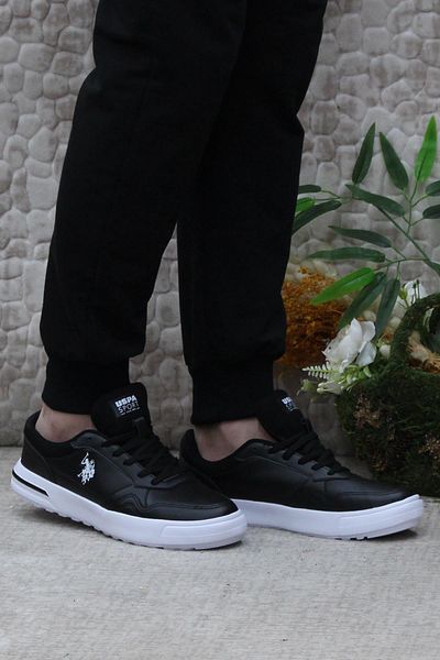 U.S. Polo Assn. Η.Π.Α. Polo Assn. Sampo 4FX - Ασπρόμαυρο Γνήσιο Sneaker