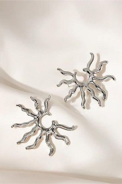By Zeyna Aksesuar Women's Special Design Sun Figure Earrings 001