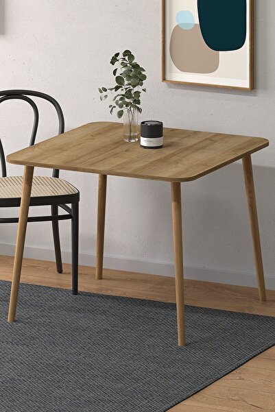 Monte Sehpa Kare 90×90 Ağaç Ayaklı Mutfak Masası