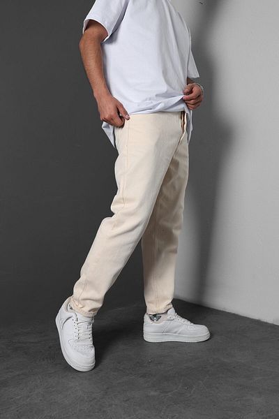 Slatra Ανδρικό μπεζ Boyfriend Mold Jean