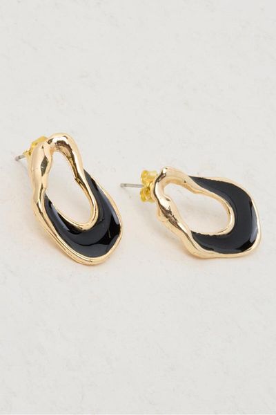 By Zeyna Aksesuar Women's Special Design Enamel 3 cm Earrings