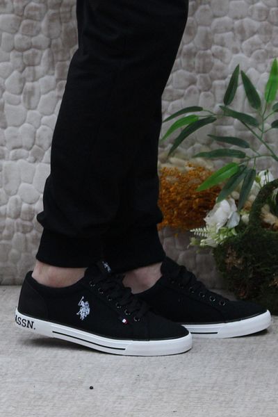 U.S. Polo Assn. US Polo Assn.Teo Tex Black Linen Sneakers
