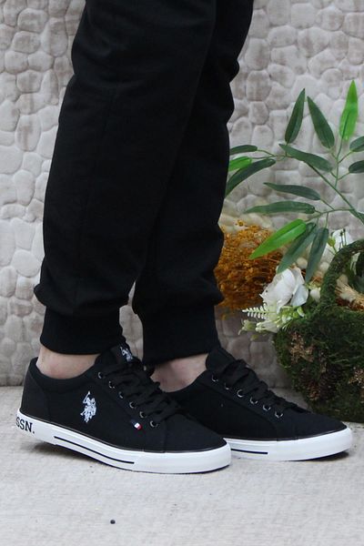U.S. Polo Assn. US Polo Assn.Teo Tex Black Linen Sneakers