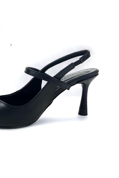 bescobel Olvan Black Thin Heeled Sandals - 7 Cm Heel 608