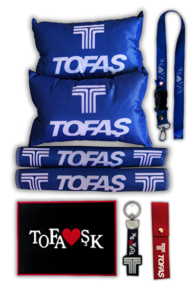 TUSBA MARKET Tofaş Digital Printed Blue Car Neck Pillow Belt Pad| Tofaş Vehic...