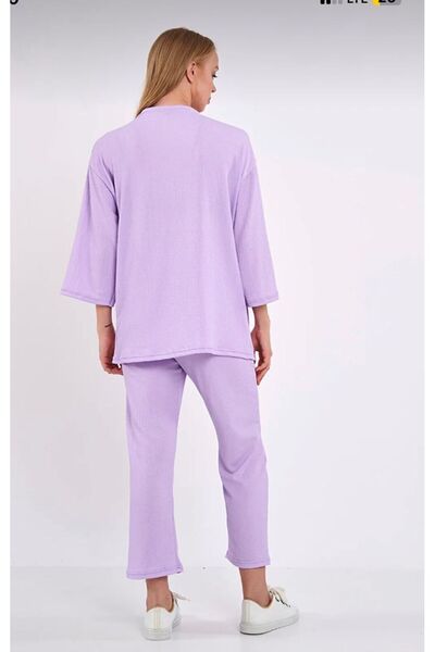 PLA STORE Lila Rengi Kimono Alt Üst Takım