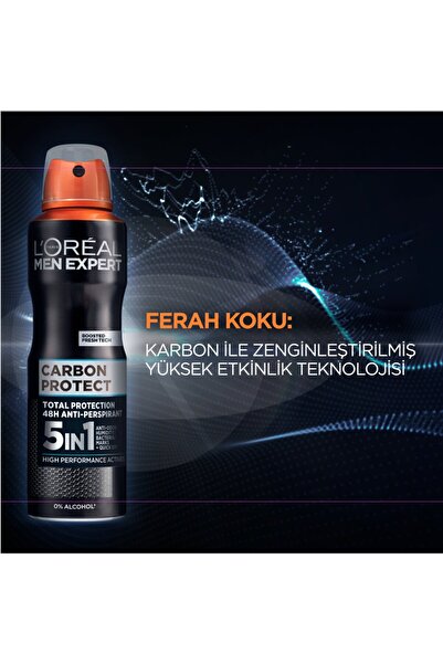 L'Oreal Paris L'oral Paris Men Expert Carbon Protect Anti Perspirant Deodorant 150 ml