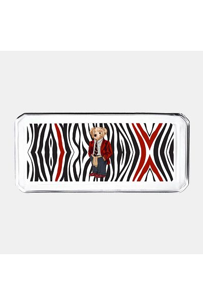 End Design Studio Zebra Teddy Bear - Plate for Glassers