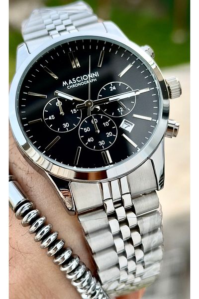 MASCIONI Mascionni 3 Atm Waterproof Men's Wristwatch and Bracelet Gift Set