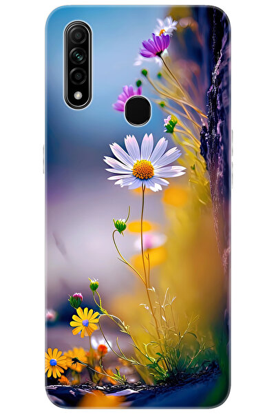 OPPO A31 (CPH2015) Uyumlu Kılıf Desen Baskılı Silikon Papatya Seri STK:1000 C...