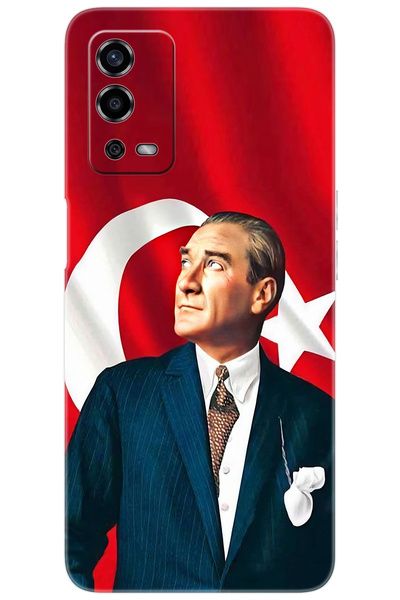 OPPO A55 (CPH2325) Uyumlu Kılıf Desen Baskılı Silikon Atatürk STK:105 CP-UuZPYZ5