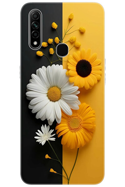 OPPO A31 (CPH2015) Uyumlu Kılıf Desen Baskılı Silikon Papatya Serisi STK:737 ...