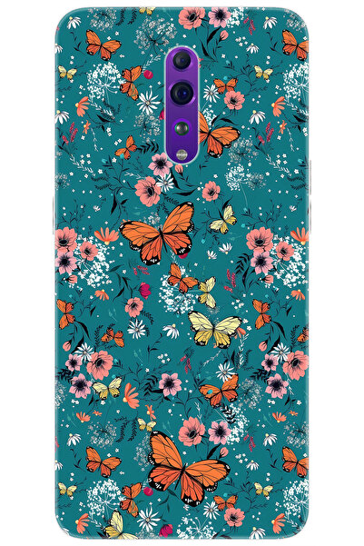 OPPO Reno Z (CPH1979) Uyumlu Kılıf Desen Baskılı Silikon Kelebek STK:680 CP-C...