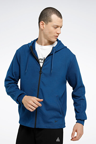 Reebok ACTIV COLL DREAMBLEND FZ Lacivert Erkek Eşofman Üstü