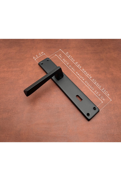 KOLDOOR Piramidă Negru Lux Pătrat Oglindă Mâner Ușă Cameră 1 Set