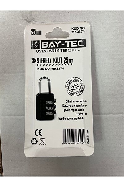 Baytec Combination Padlock 25mm