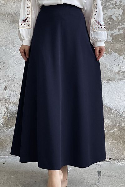 InStyle Rock aus doppelt gestricktem Stoff - Marineblau