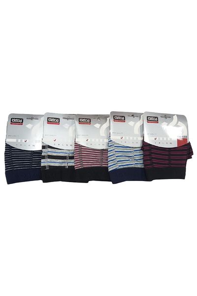 hefox 5 Pieces Men's Striped Lycra Boxers by öztaş