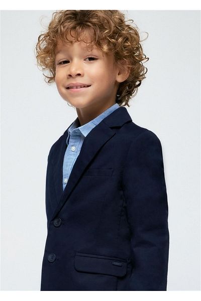 MAYORAL Jachetă Blazer de in pentru băiat, bleumarin 3486