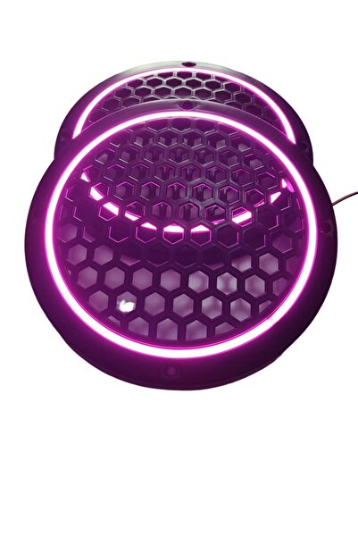 PRS 20CM PEMBE NEON LEDLİ HOPARLÖR KAPAĞI
