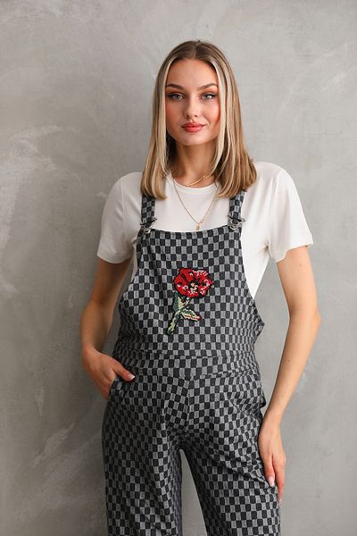 Miss Dünya Lissa Pregnant Gardener Overalls - Embroidery with Front Snaps