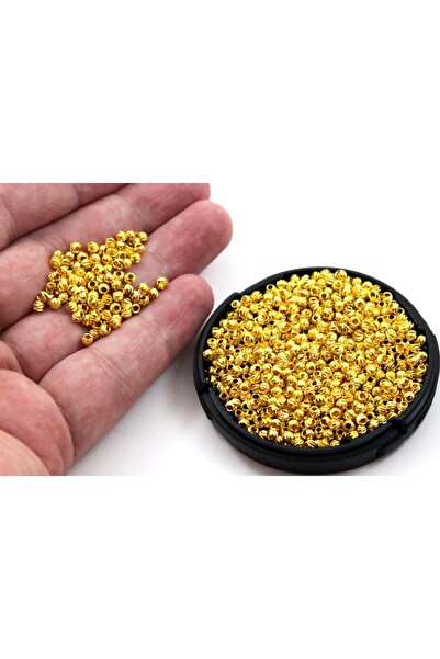yfhobi 30 Adet - 3 mm Pirinç Üzeri Altın Kaplama Dorika Boncuk, 1. KALİTE KAR...