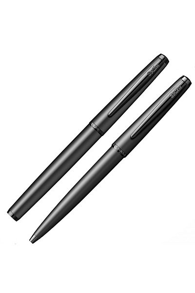 Scrikss Metropolis 78MB Fountain Pen - Ballpoint Pen Suit Special Box Matte Black