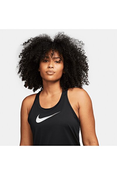 Nike Dri-Fit Swoosh Run Siyah Kadın Spor Atleti stilim spor