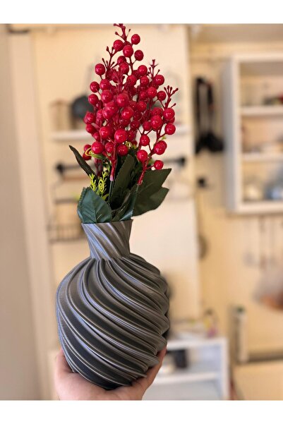 Limon 3D Desing Vasă modernă și decorativă cu design învolburat - Produs din plastic, pentru dormitor, baie, sufragerie