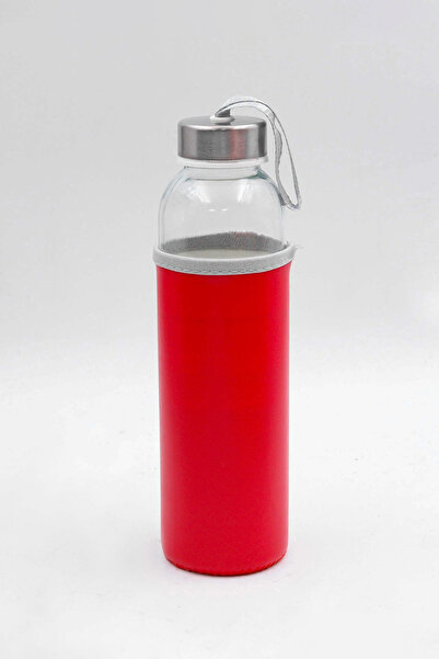 Trendmiya Kırmızı 500ml Çelik Termos & Deri Kılıflı 500ml Kırmızı Cam Matara & Motto T Kupa Hediye Seti