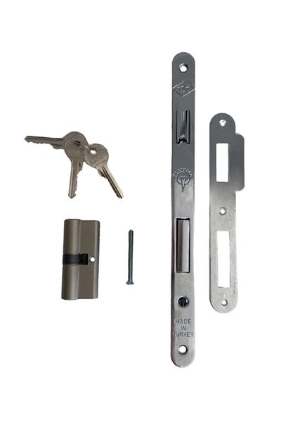 ÖZCANLAR KİLİT Cylinder OVAL 45mm Recessed Entry Door Lock Steel Door Lock (18mmx45mm BAREL INCLUDED SET)