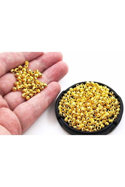 yfhobi 20 Adet - 4 mm Pirinç Üzeri Altın Kaplama Dorika Boncuk, 1. KALİTE KAR...