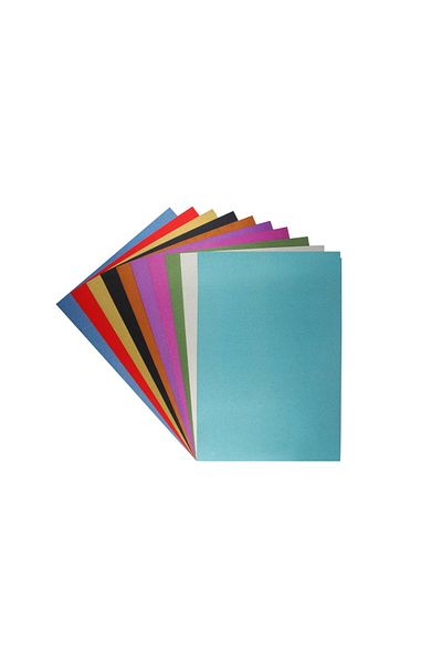 Lino Glittery Cardboard 250 Gr.10 Mixed Color (20X30 CM.)-sim Does Not Shed