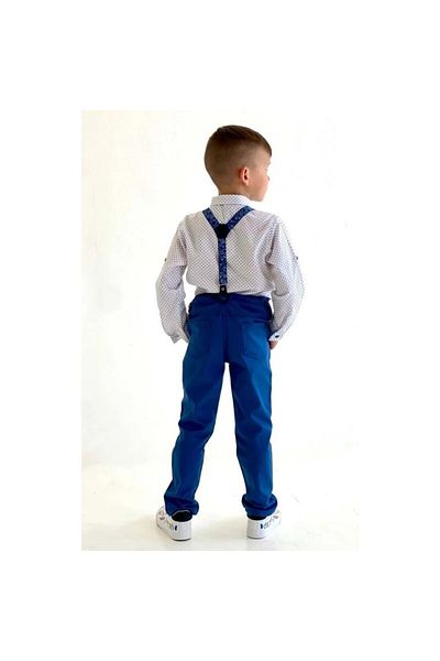 By Terry Boy's Oxford Shirt and Bow Tie Indigo Suit