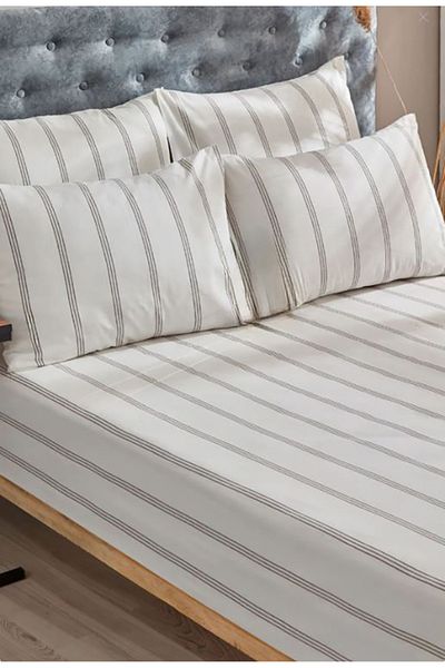 Sares Home Atlantis Striped Pattern Single Elastic Sheet Set
