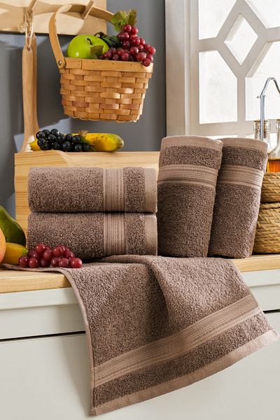 TABEA HOME Rei Σετ Πετσέτες 5 τεμαχίων - 100% Eksta Μαλακό και Υψηλής Απορρόφησης 35x35 cm