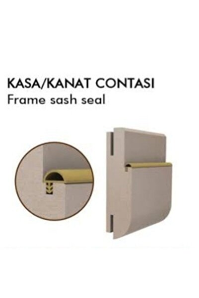 ARON (5 METRE) AMERİKAN (ANTRASİT) YAN TIRNAKLI PANEL KAPI KASA FİTİLİ KAPI CONTASI 10MM