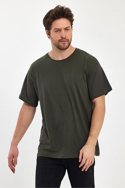 FİHA Ανδρικό μπλουζάκι Compact Oversize Μοντέλο KHAKI