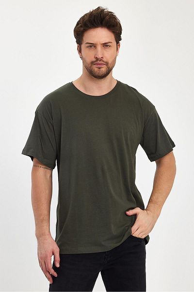 FİHA Ανδρικό μπλουζάκι Compact Oversize Μοντέλο KHAKI