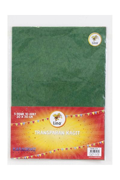 Lino Transparent Paper 10 Pieces 5 Colors (20X30 CM.)