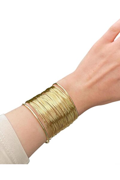 Wide Model Custom Design Gold Bracelet