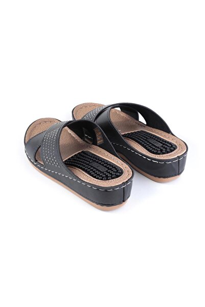 GEZER 11259 Papuci negri pentru femei zilnice