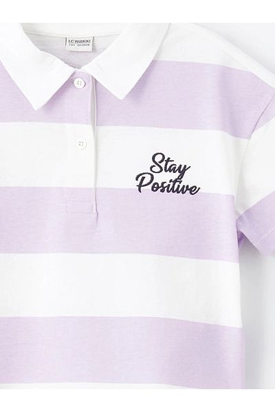 LC Waikiki LCW Kids Polo Collar Short Sleeve Girl's T-Shirt LCW
