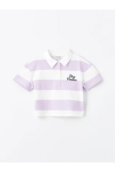 LC Waikiki LCW Kids Polo Collar Short Sleeve Girl's T-Shirt LCW
