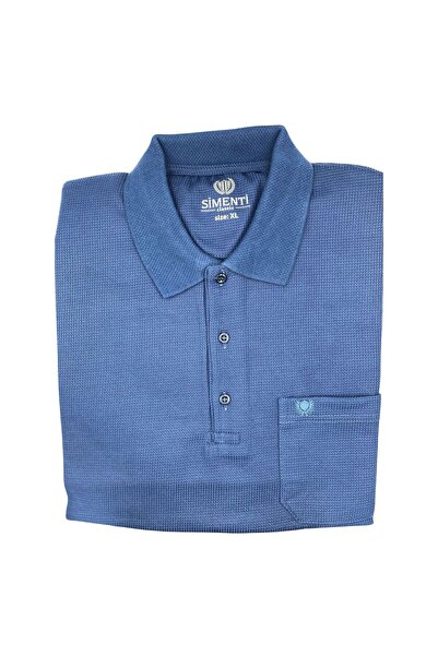 SİMENTİ YENİ SEZON SİMENTİ WAFFLE DESEN KISA KOL POLO YAKA T-SHİRT