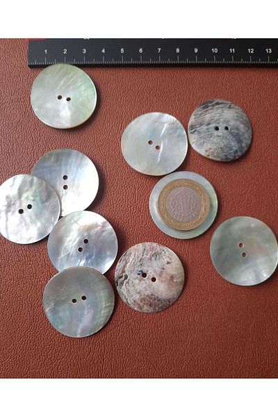 Beyna SEDEF 1ST QUALITY NATURAL REAL SEDEF 3.5 CM BUTTON 1 PACK 6 PIECES
